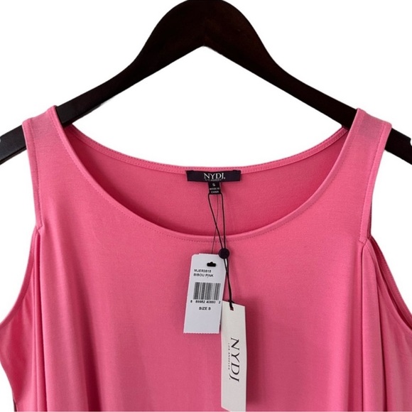 NYDJ Pink Cold Shoulder Quarter Sleeve Top Size Small - Picture 3 of 6